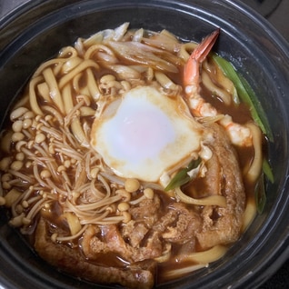 ♪我が家の定番♪一人鍋で味噌煮込みうどん